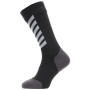 Chaussettes imperméables SealSkinz WP All Weather Mid + Hyd noir / gris Black/Grey/White
