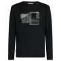 T-shirt homme Icebreaker Men Merino 150 Tech Lite LS Tee Peak Balance noir Black