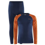 Ensemble homme Craft Core Warm Baselayer bleu foncé Blaze-Chestnut