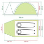 Tente de randonnée Coleman Darwin 2+ (verte)