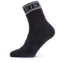 Chaussettes imperméables SealSkinz WP Warm Weather Ankle Length with Hydrostop vert Black/Grey