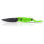 Couteau Acta non verba P100 Dlc/Plain edge vert clair NeonGreen