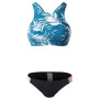 Maillot de bain femme Aquawave Gobini Wmns (2021) green GreenLeavesPrint/Black/CandyPink