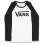 T-shirt femme Vans Drop V Ls Raglan-B blanc / noir White