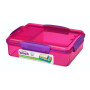 Boîte aliments Sistema Snack Attack Duo 975ml rose