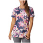 T-shirt fonctionnel femme Columbia Fork Stream™ SS Tee bleu / rose Wild Geranium, Wisterian