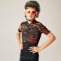 Maillot cyclisme enfant Dare 2b Dynamite Jersey Blk Graffiti