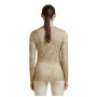 T-shirt fonctionnel femme Icebreaker Women M 200 Oasis LS Crewe Moss BloomAOP