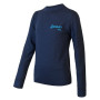 T-shirt fonctionnel enfant Sensor Merino Df Logo bleu foncé Deep Blue