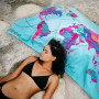 Serviette sechage rapide Towee Travel The World 80x160 cm