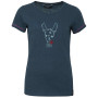 T-shirt femme Chillaz Gandia Happy Alpaca bleu foncé Darkblue
