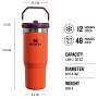Mug isotherme Stanley Tumbler se slámkou/brčkem 890 ml