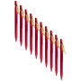 Piquets tente Warg ALU Premium 10 pcs rouge