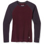 T-shirt fonctionnel femme Smartwool W Classic Thermal Merino BL Pattern CB bordeau black cherry dot