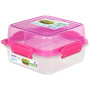 Boîte aliments Sistema Lunch Stack To Go Square 1,24l rose