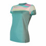 T-shirt fonctionnel femme Sensor Coolmax Impress bleu clair mint/stripes