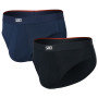 Slip homme Saxx Vibe Xtra Soft Comfort Brief Fly 2Pk noir / bleu black/navy