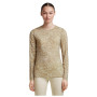 T-shirt fonctionnel femme Icebreaker Women M 200 Oasis LS Crewe Moss BloomAOP