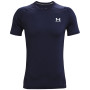 T-shirt homme Under Armour HG Armour Fitted SS bleu foncé MidnightNavy//White