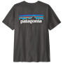 T-shirt homme Patagonia P-6 Logo T-Shirt noir Ink Black