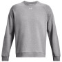 Sweat-shirt homme Under Armour Rival Fleece Crew girs Castlerock Light Heather / / White