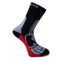 Chaussettes Progress 8MB Merino noir / rouge Black/Gray/Red