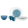Set d'assiettes Brunner Set tête-à-tête Meteore 8 pcs blanc / bleu