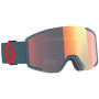 Masques ski Scott Shield 2022 bleue / noir neon red/aruba green