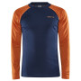 T-shirt fonctionnel homme Craft Core Warm Baselayer Ls bleu / orange Blaze-Chestnut