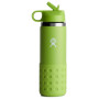 Bouteille enfant Hydro Flask Kids Wide Mouth 20 oz Straw Lid/Boot green SEAGRASS