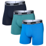 Caleçon Saxx Essential Perform Mesh Boxer Brf Fly 3Pk bleu blue/teal/maritime