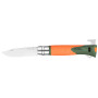 Couteau Opinel VRI N°12 Inox Explore s odstraňovačem klíšťat orange