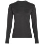T-shirt fonctionnel femme Icebreaker Women 200 MerinoFine™ Ace LS Mock Neck gris foncé Jet Hthr-011