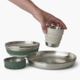 Set de vaisselle Sea to Summit Detour Stainless Steel Collapsible Dinnerware Set 6 Piece