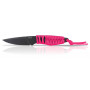 Couteau Acta non verba P100 Dlc/Plain edge rose Pink