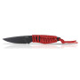 Couteau Acta non verba P100 Dlc/Plain edge rouge Red/black