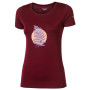 T-shirt fonctionnel femme Progress OS Sullana "Fern" 24QN rouge foncé
