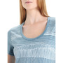 T-shirt fonctionnel femme Icebreaker Tech Lite II SS Scoop Tee Reflection Lines