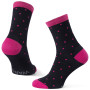 Chaussettes Warg Happy Merino W Mini Dots noir / rose Black/Pink
