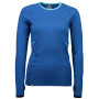 T-shirt femme Mons Royale Olympus 3.0 LS bleue OilyBlue