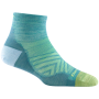 Chaussettes femme Darn Tough Run Quarter Ultra-Lightweight bleu aqua