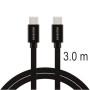 Câble données et chargement Swissten Textile USB-C / USB-C 3 m