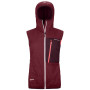 Gilet femme Ortovox Swisswool Piz Duan Vest W rouge DarkBlood
