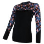 T-shirt fonctionnel femme Sensor Merino Impress (long sleeve) vert / bleu Blk/Floral
