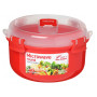 Bol avec couvercle Sistema Round Microwave rouge red